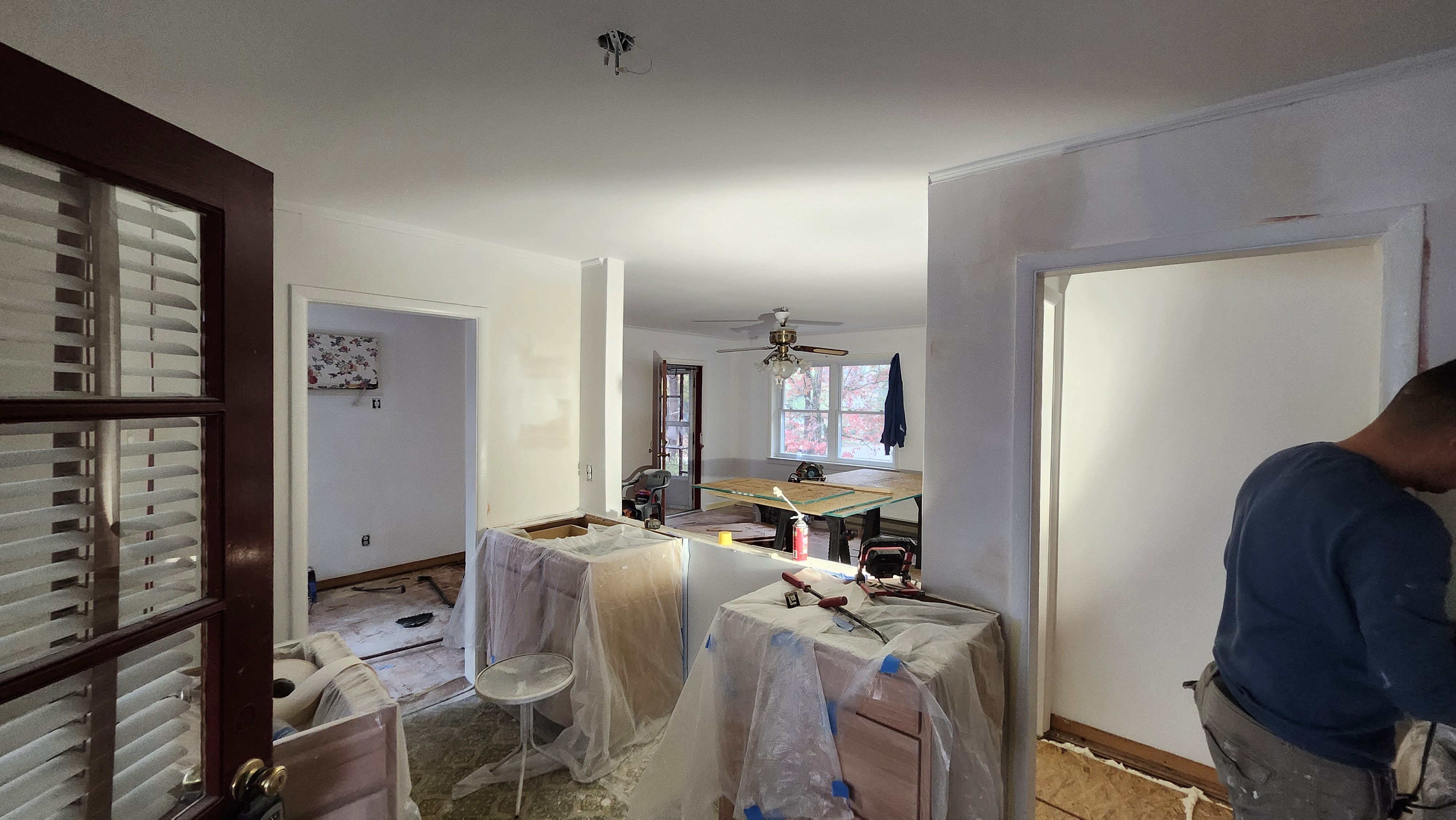 Open floor plan with renovation work underway